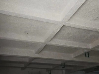 无机纤维喷涂施工 现场